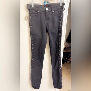 True Religion Black Mid-Rise Skinny Jeans